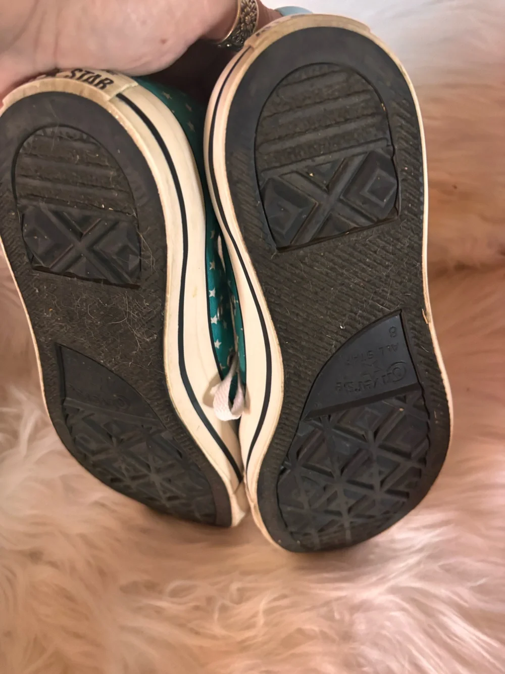 Converse Women’s Star Pattern Teal Sneakers